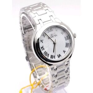Invicta Wildflower 48230 Womens Silver Quartz Watch Mother of Pearl Dial New